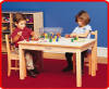 Preschool table sample for children's parties and craft activities